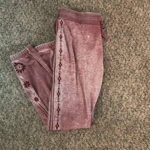 Driftwood Casey Embroidered Joggers Burgundy Women's Medium